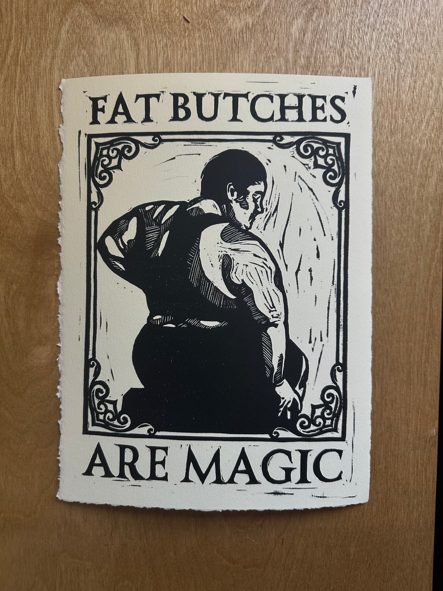 fat butches are magic block print
