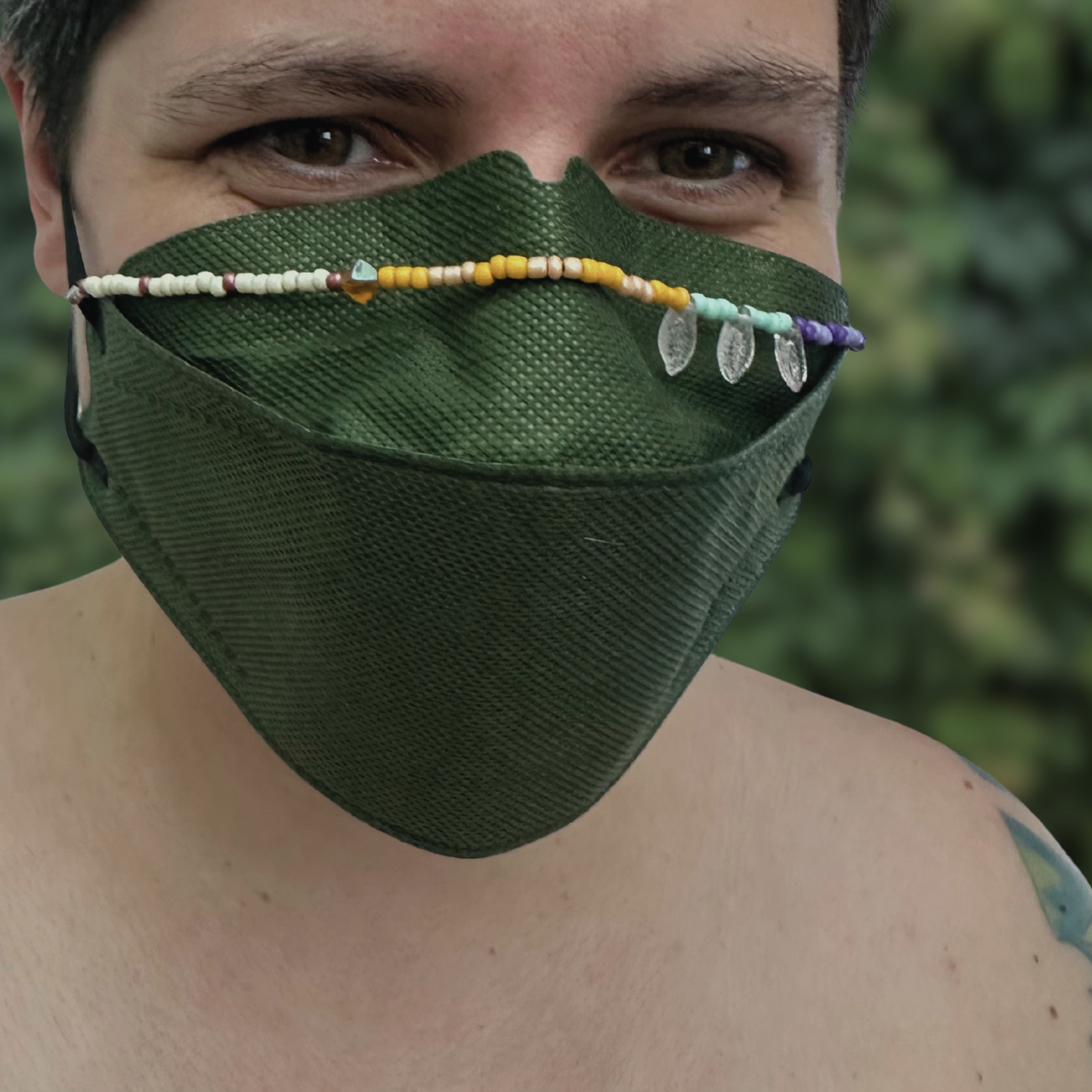 eclectic beaded mask chain