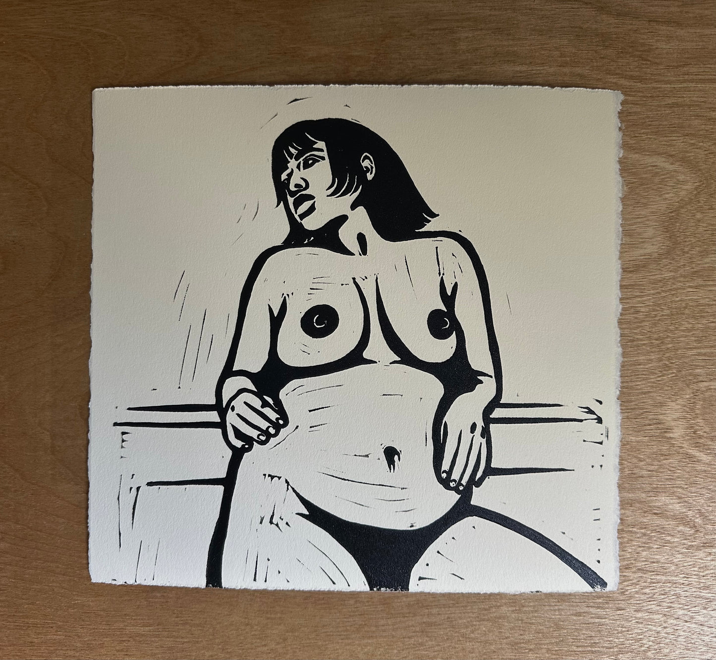 nude block print