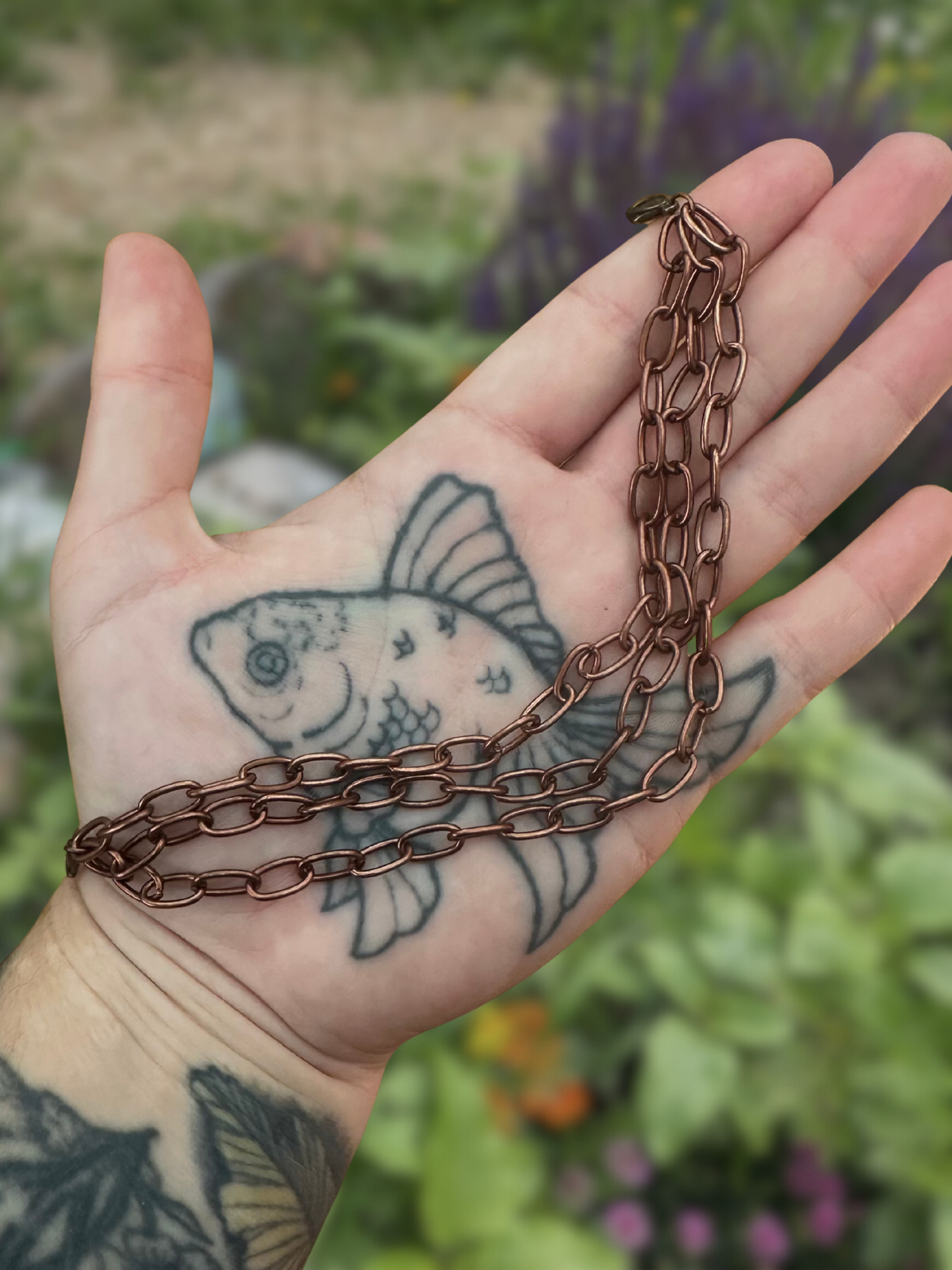 antique style triple chain mask chain