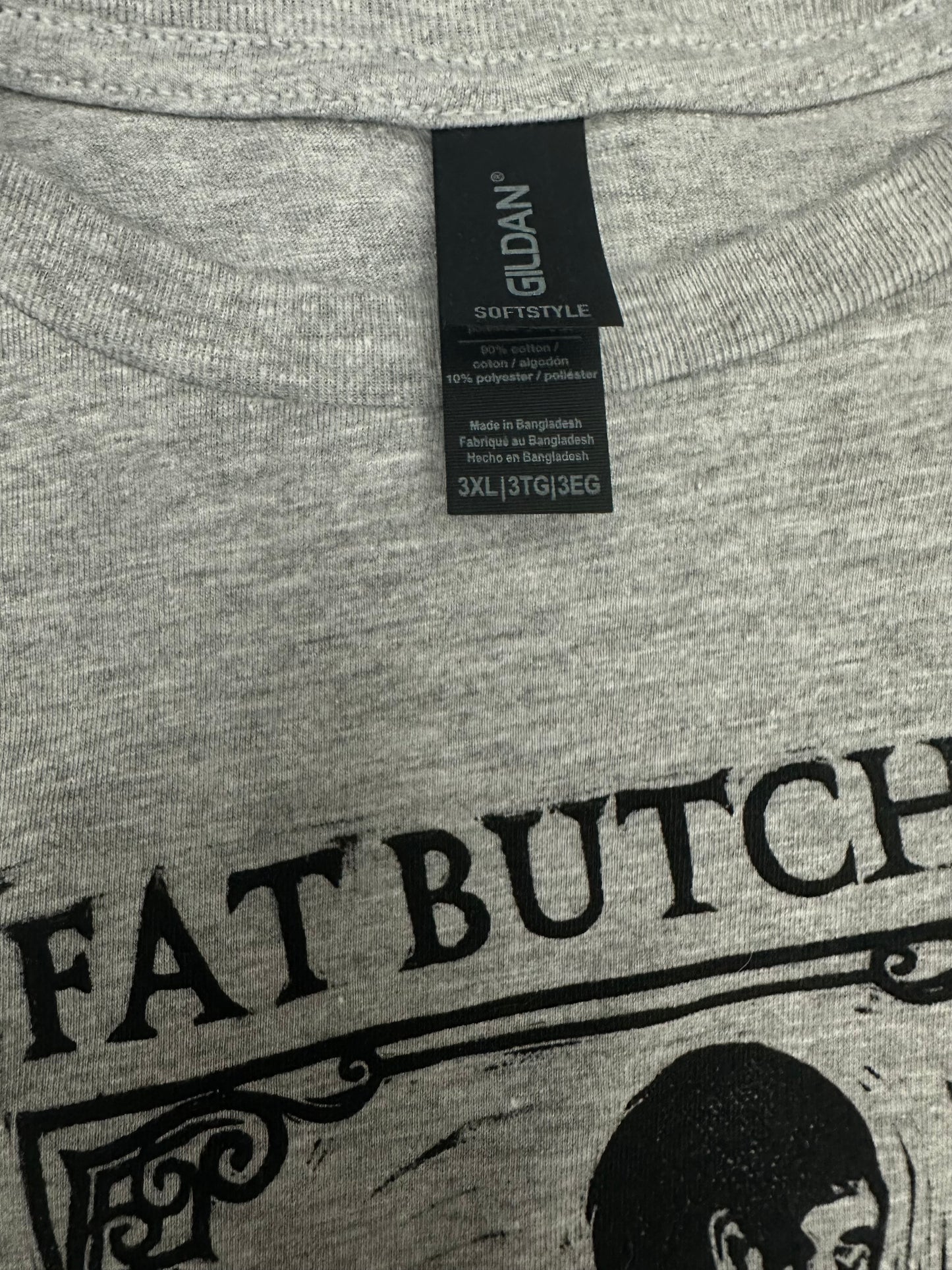 fat butches are magic block print grey t shirt (3xl)