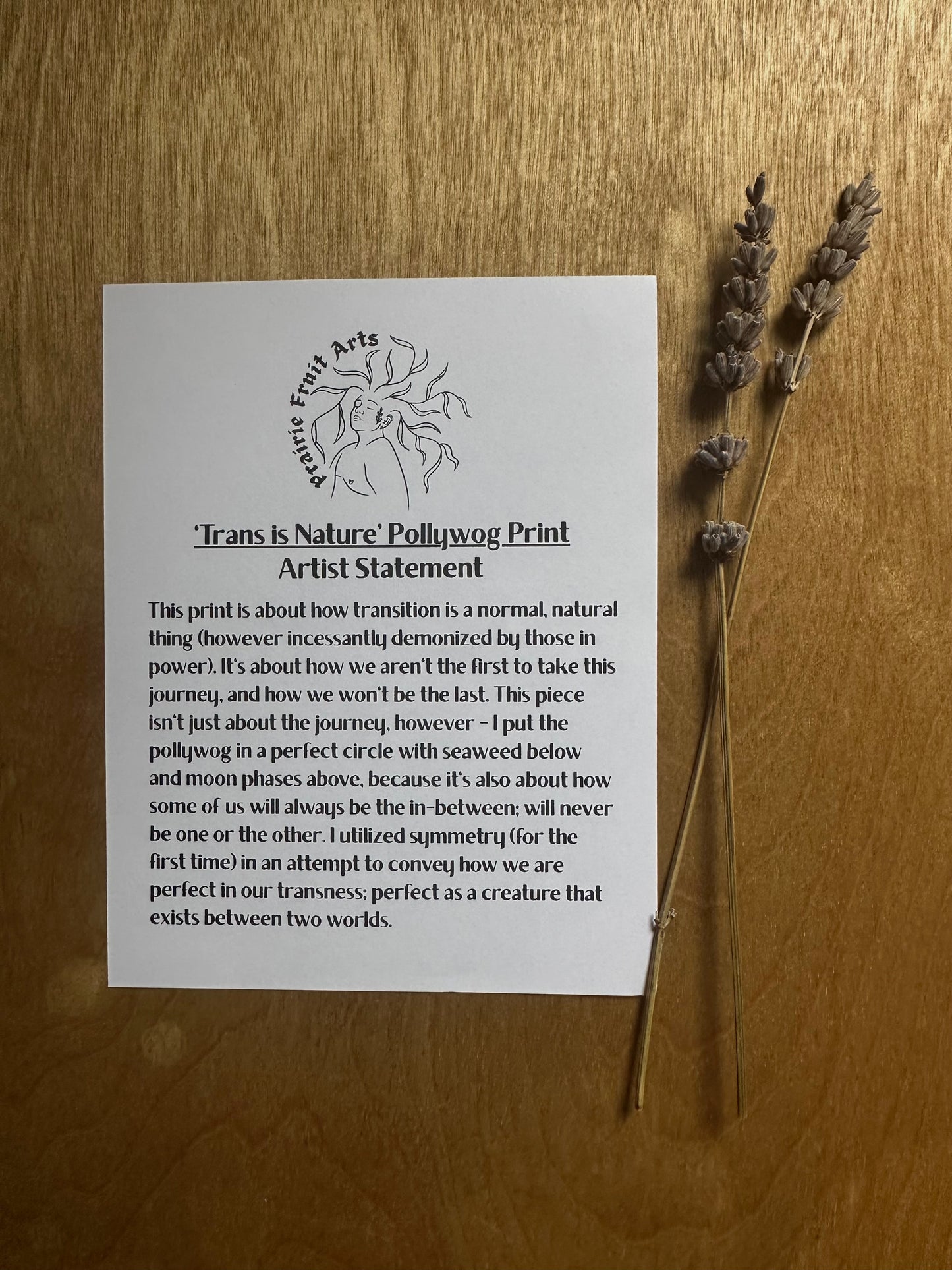 pollywog block print