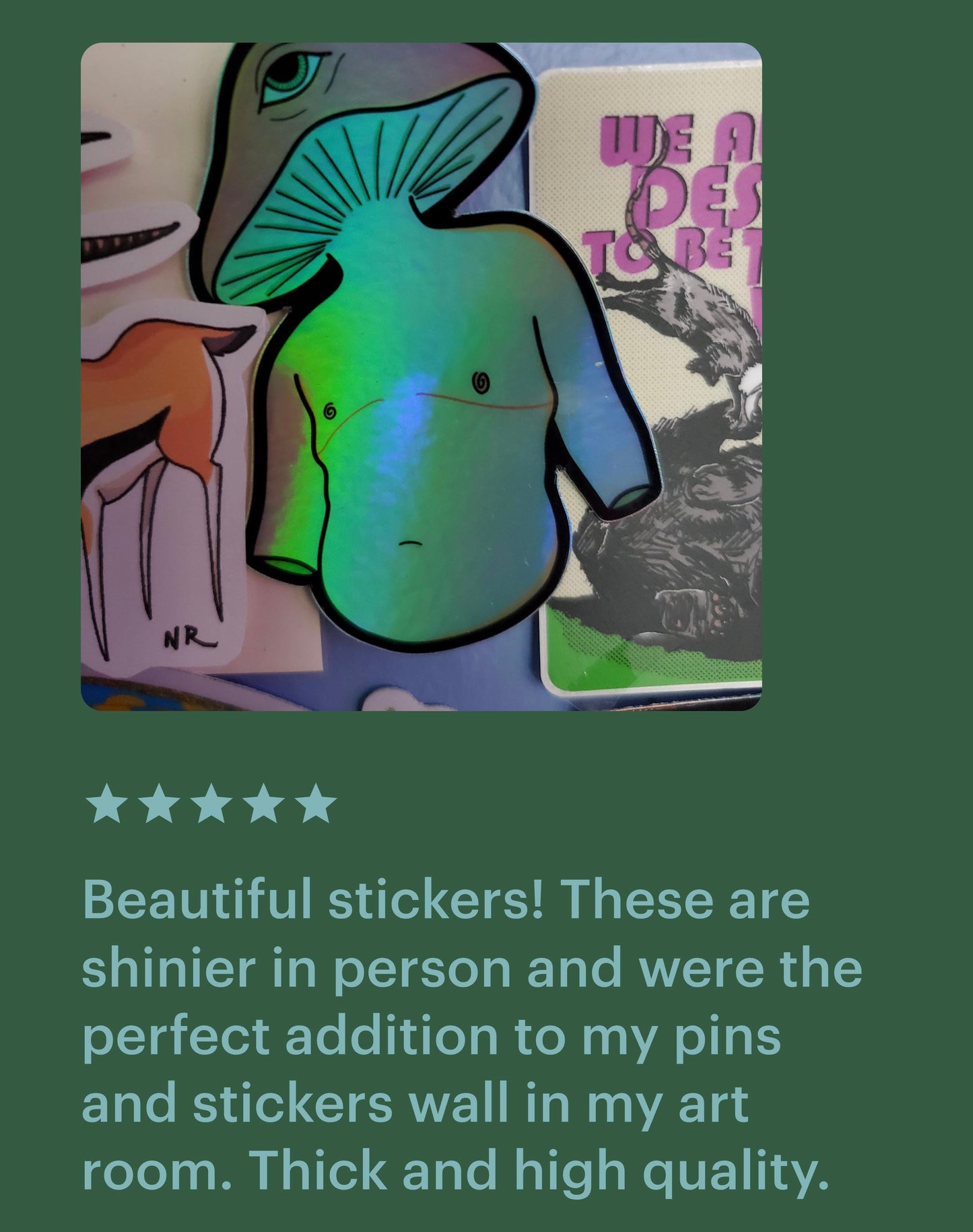 top surgery mushroom boy holo sticker