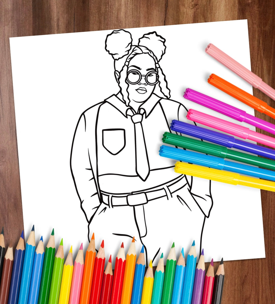 free sample from my 'fat & fruity cuties' colouring book
