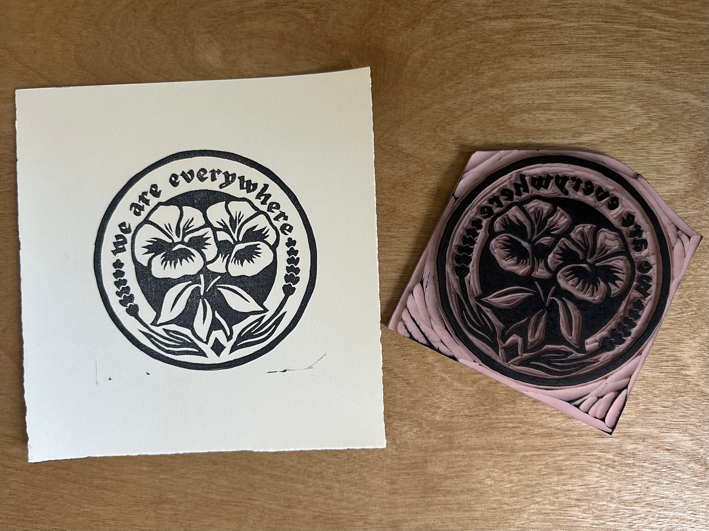 we are everywhere, pansy & lavender print