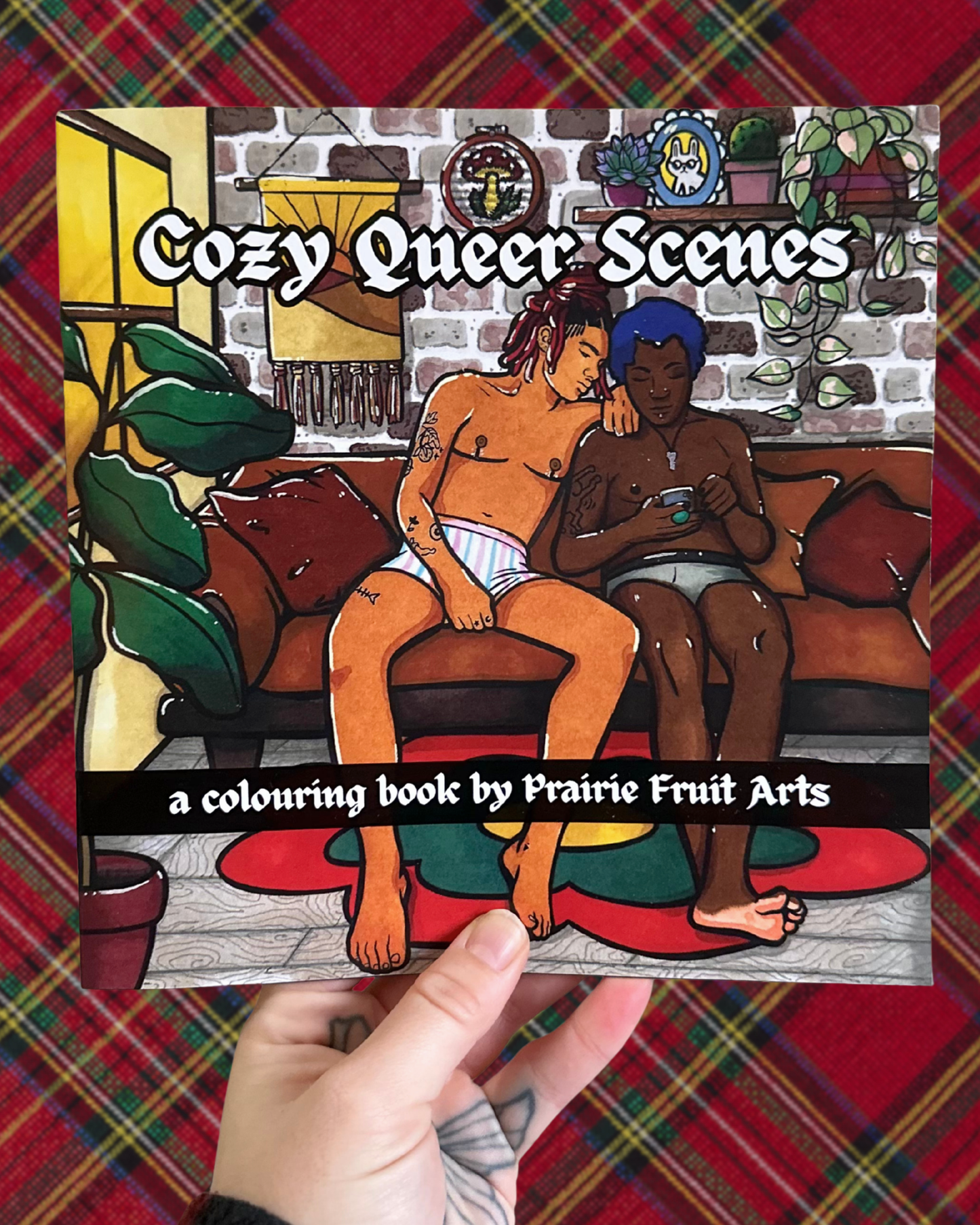 cozy queer scenes adult colouring book