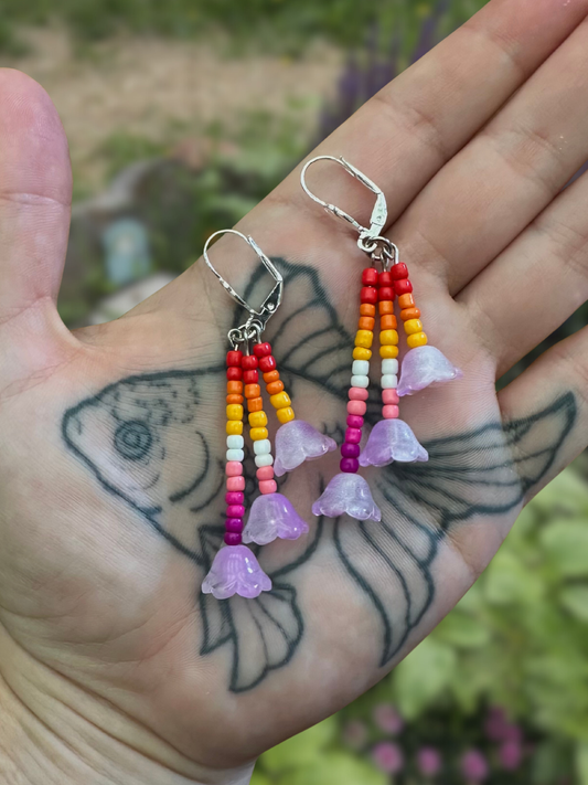 lesbian bellflower earrings