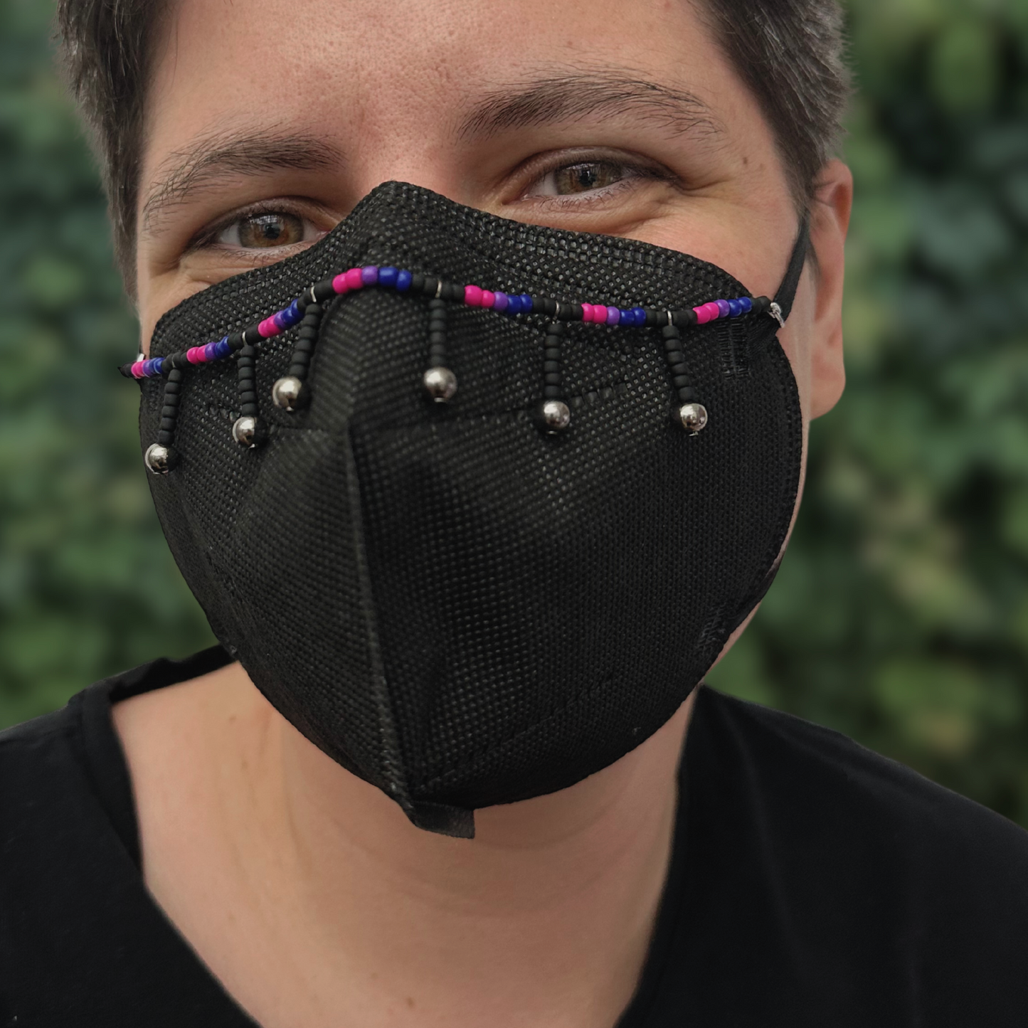 bisexual mask chain with dangles