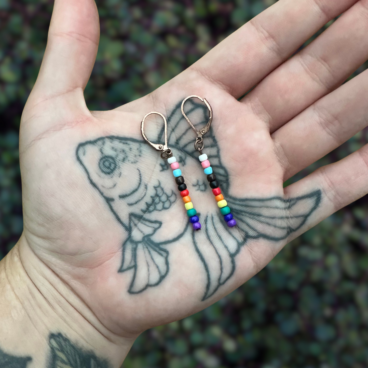 minimalist progressive flag earrings