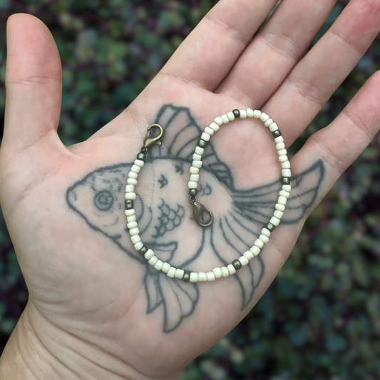 rustic beaded mask chain