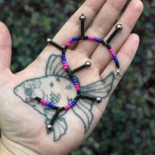 bisexual mask chain with dangles