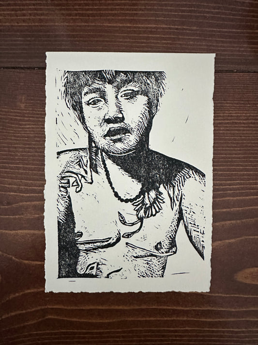 self portrait called botched (faded print)