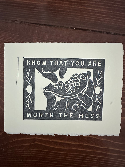 pomegranate imperfect print