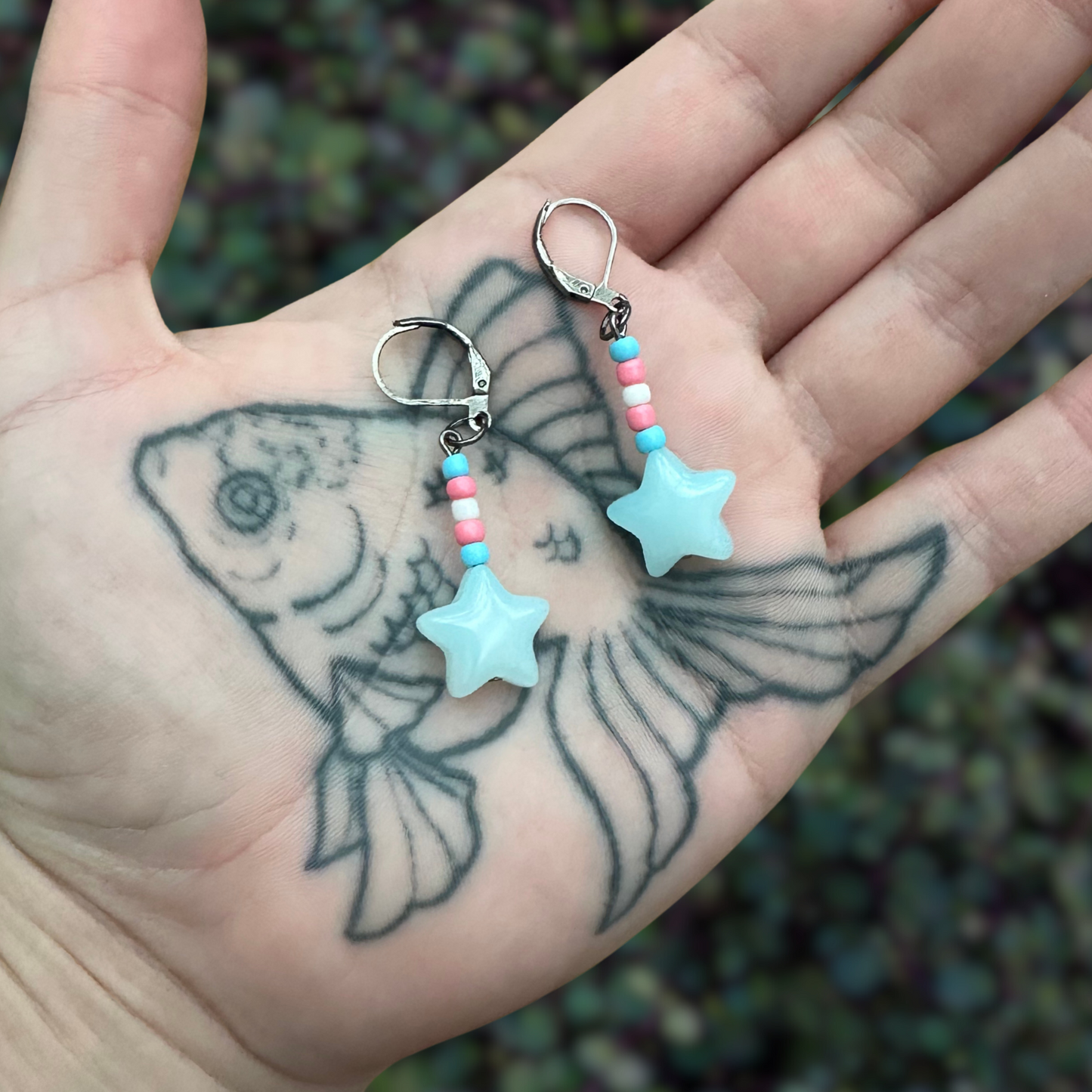 trans star earrings