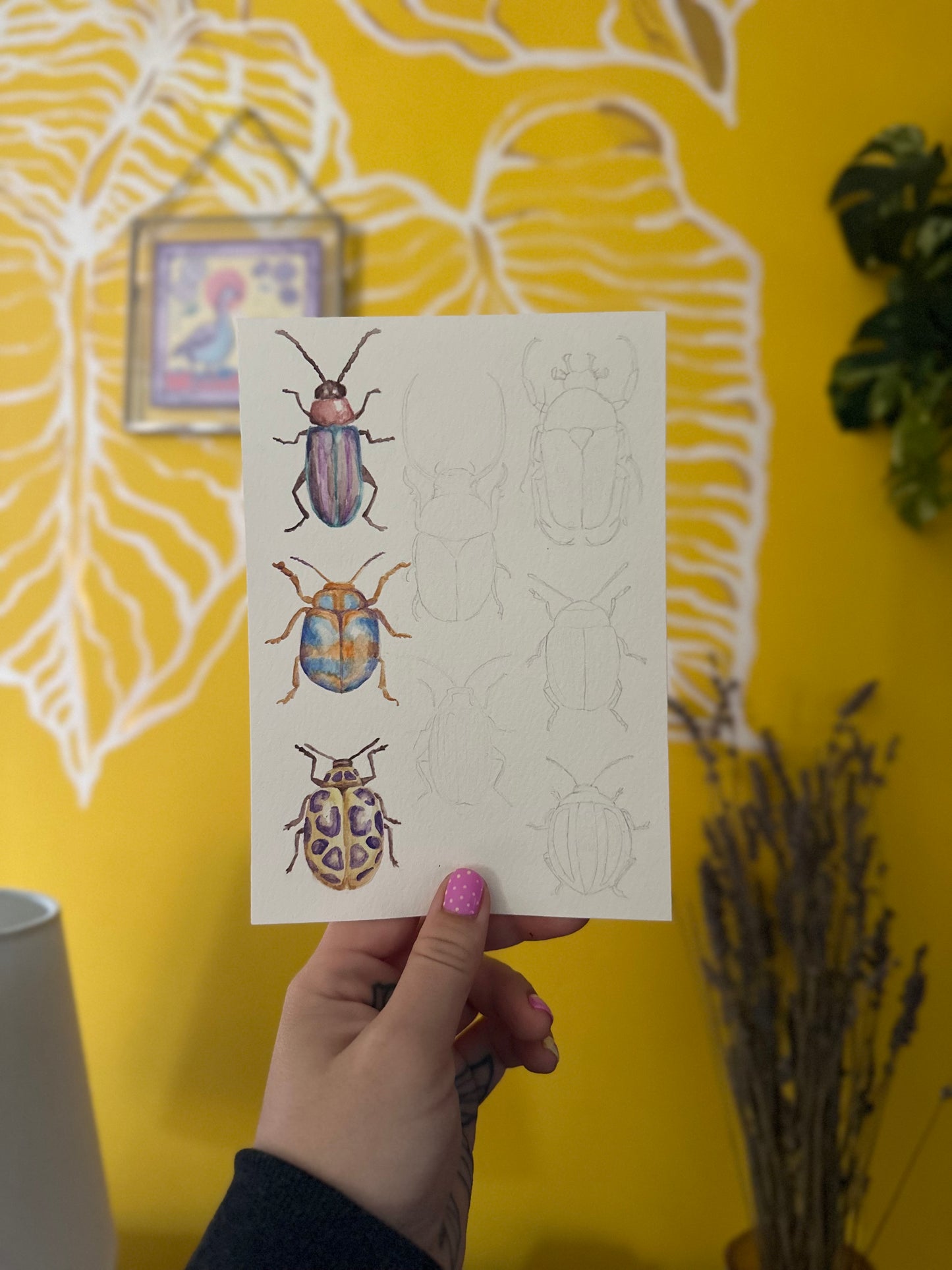 beetles - watercolour print
