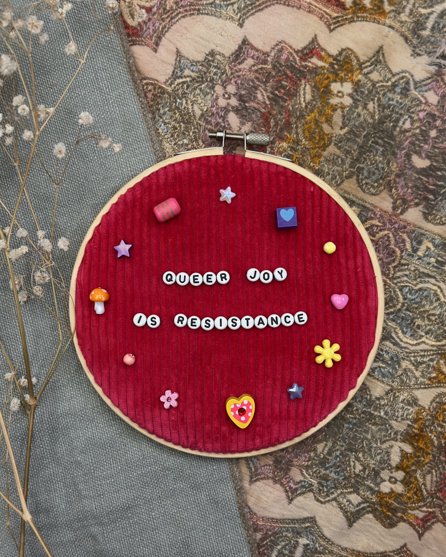 queer joy is resistance hoop