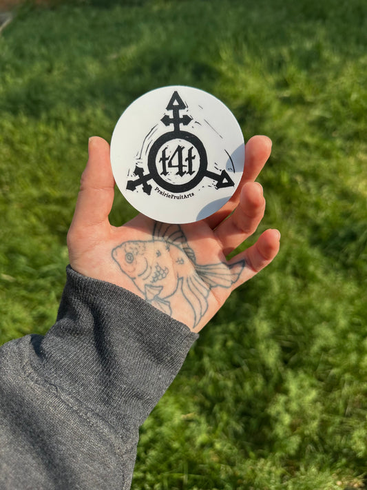 T4T block print trans symbol sticker