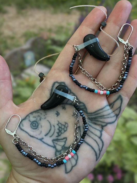 chain & beaded trans hearing aid savers