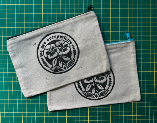 we are everywhere, pansy & lavender print pencil case