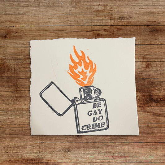 be gay do crime multicolour mini print